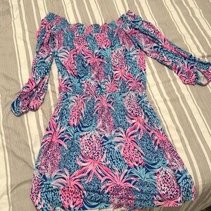 Lilly Pulitzer long sleeve off the shoulder dress. XL women’s dress. NWOT